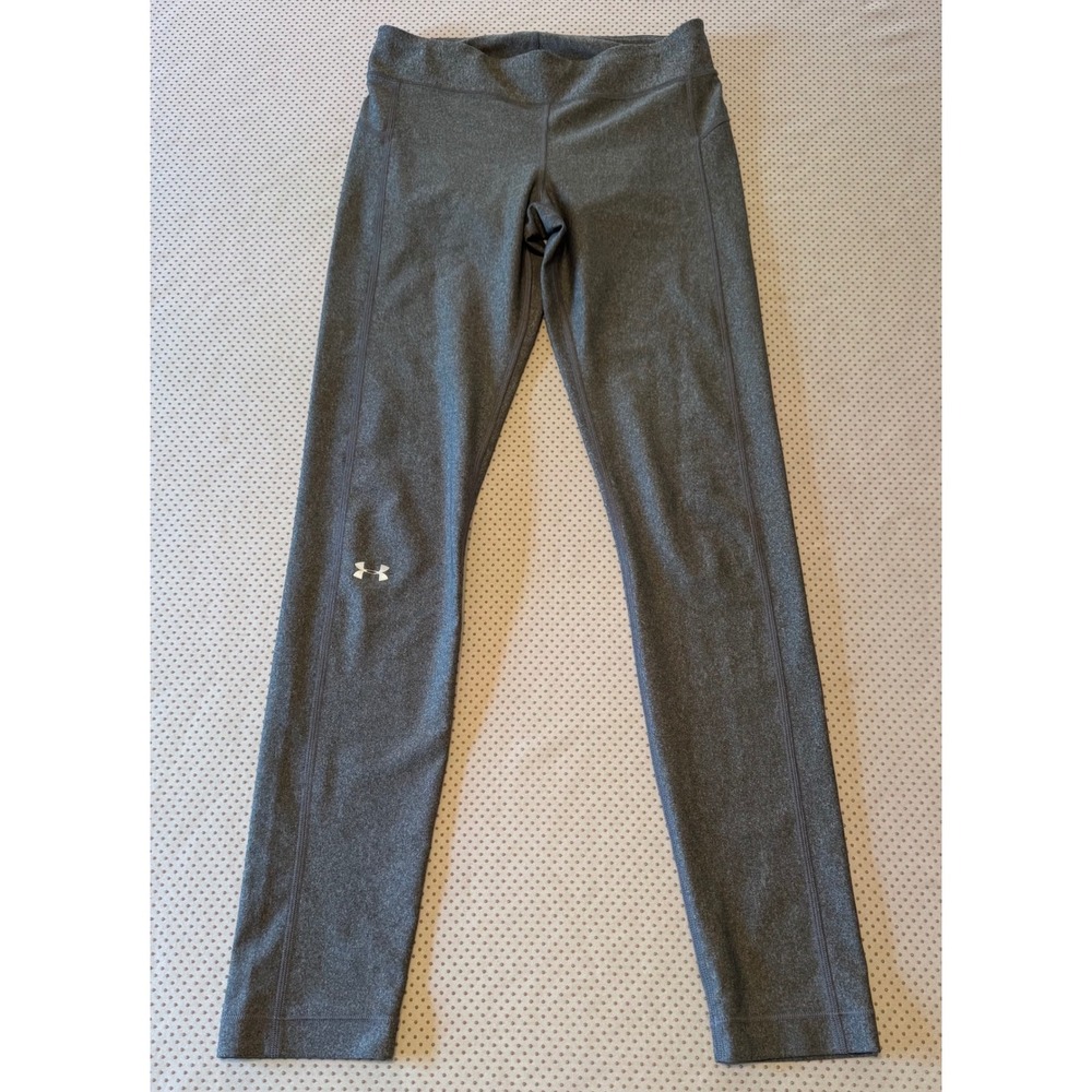 Under Armour HeatGear Womens Compression Leggings Gray Heathered Small